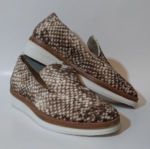 Free People Size 35/5 Snake Print Slip-on Loafers